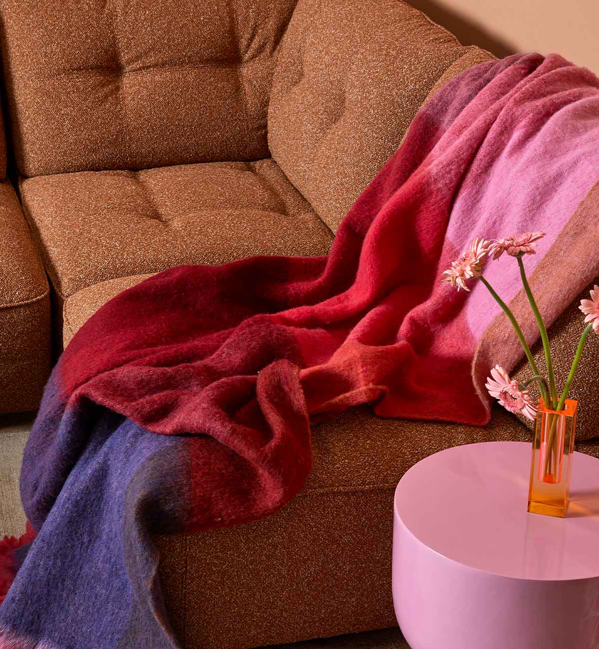 Roommate Sofa - 5 Piece L-Shape + Chaise In Ginger - Image 4