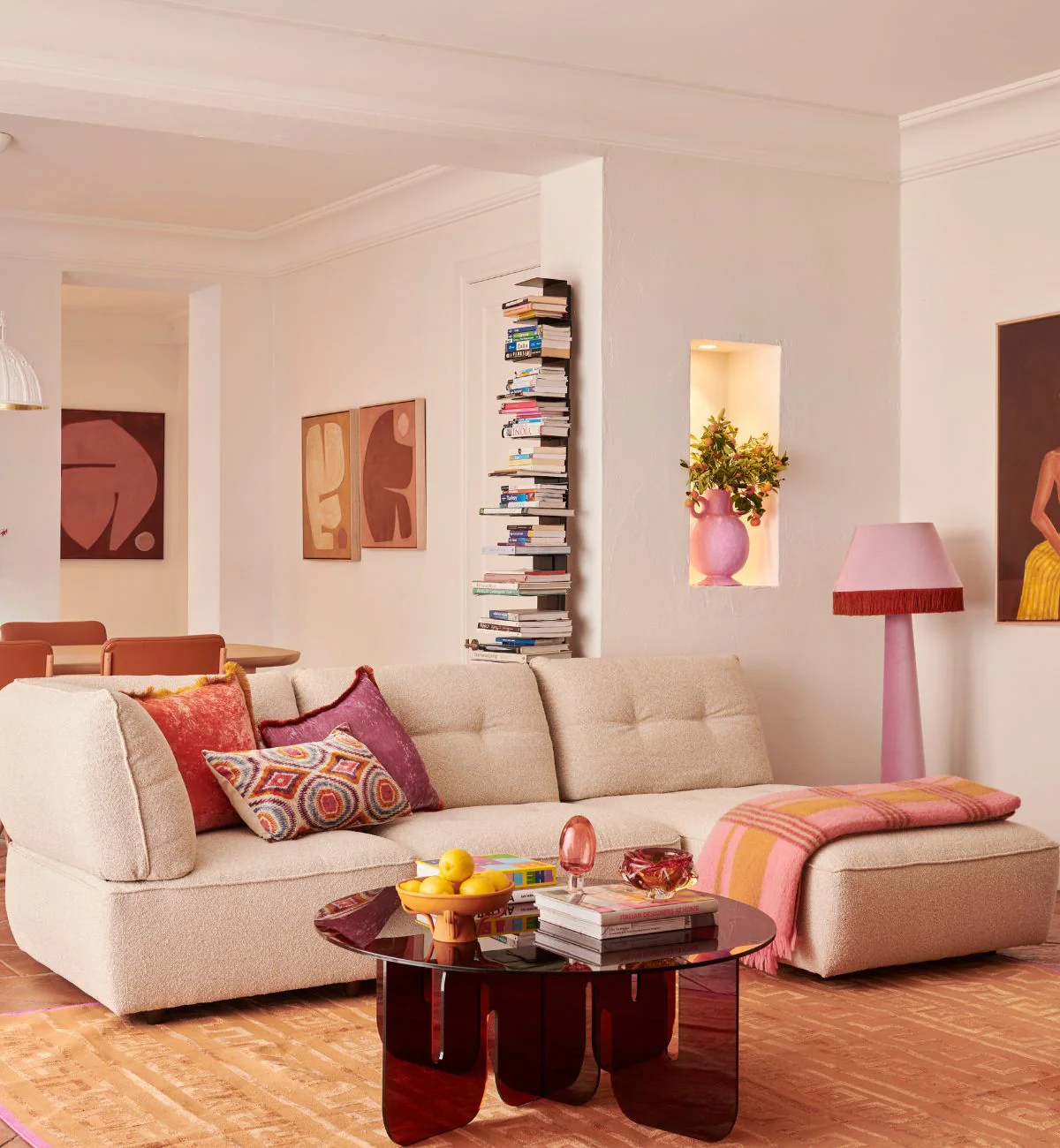 Roommate Sofa - 5 Piece L-Shape + Chaise + Ottoman In Ecru - Image 2