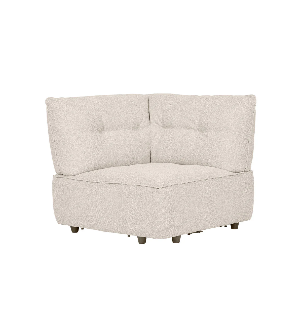 Roommate Sofa - 5 Piece L-Shape + Chaise + Ottoman In Ecru - Image 5