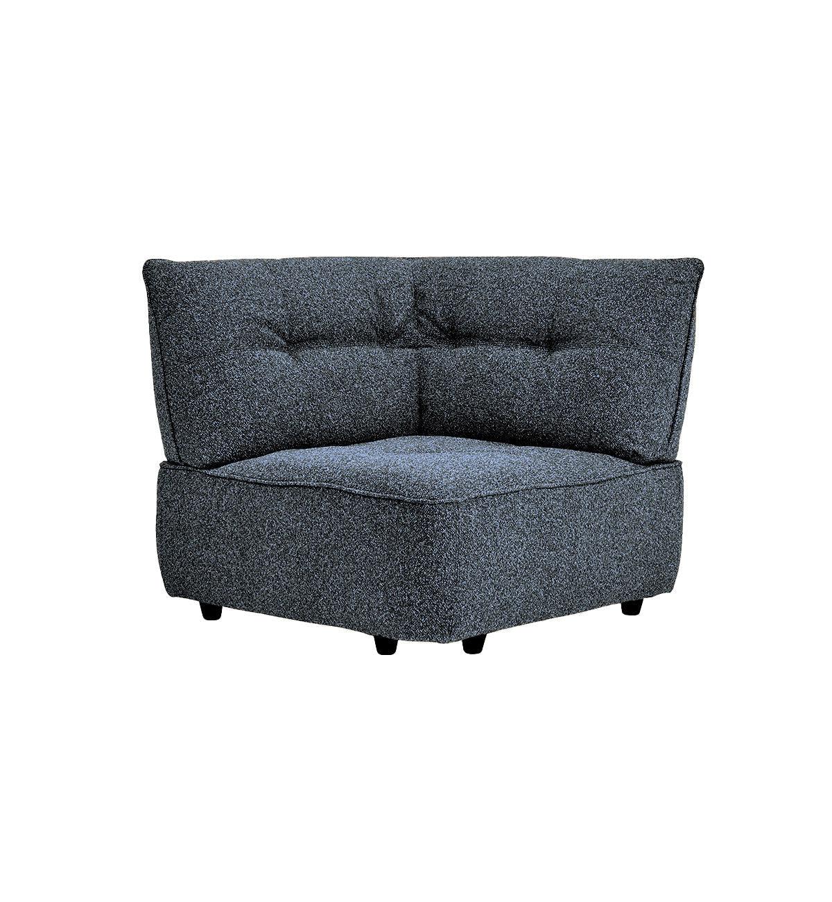 Roommate Sofa - 5 Piece L-Shape + Chaise + Ottoman In Indigo - Image 3